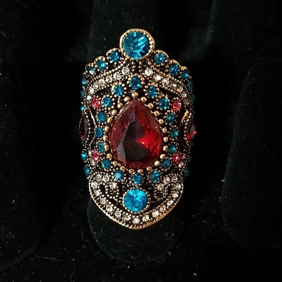 Felt's Fun Finds Jewelry - AmazingCocktail Multi-Color Stone 1.25 Tall Ring